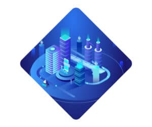 Strategy Up Icon - Blue